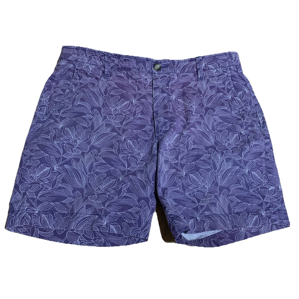 Crown & Ivy Purple  Floral Swim Trunks Board Shorts Mens 36 Mesh Lined